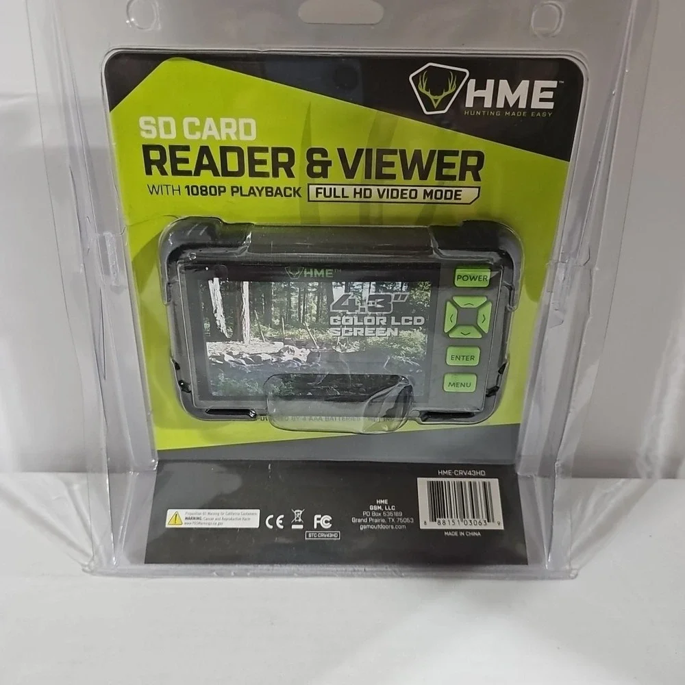 New Open Box HME SD Card Reader & Viewer W/1080P Playback Full HD Video Mode